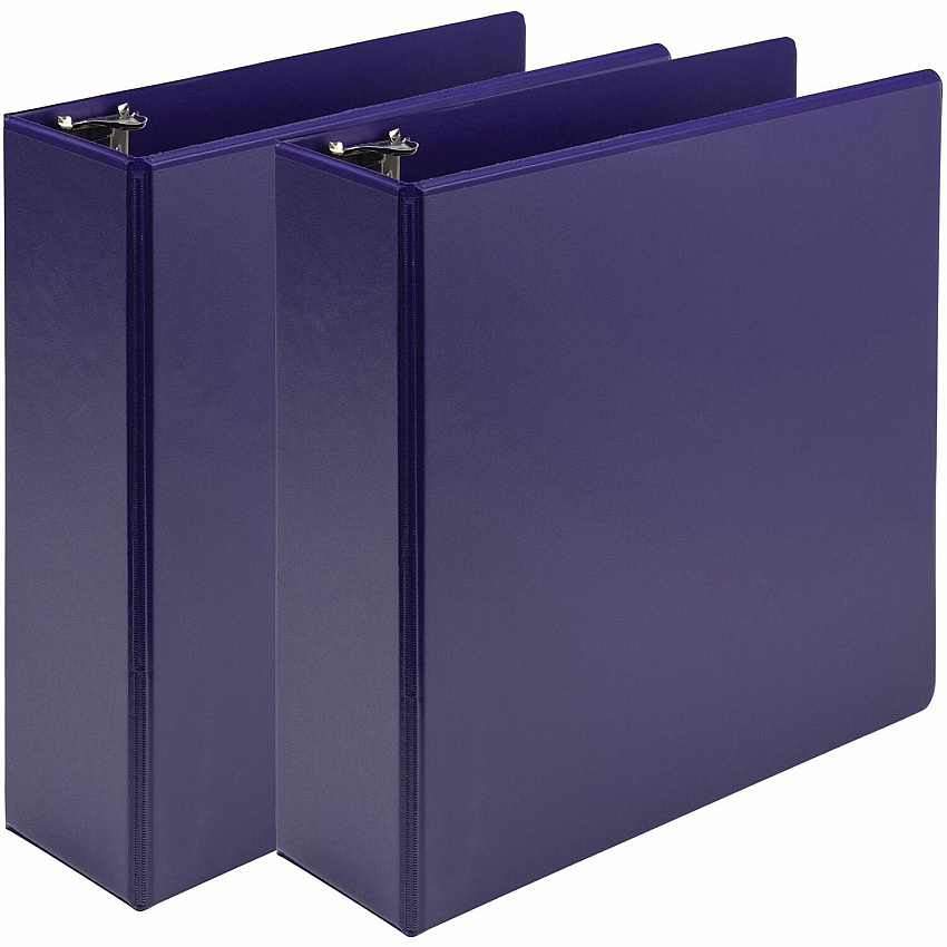 Samsill Earth's Choice Plant-based View Binders 3" Binder Capacity - Letter - 8 1/2" x 11" Sheet Size - 3 Ring(s) - Fastener(s): Round Ring - Chipboard, Polypropylene, Plastic - Purple - Recycled - Durable, Clear Overlay, Non-glare, PVC-free, Non (U86808)