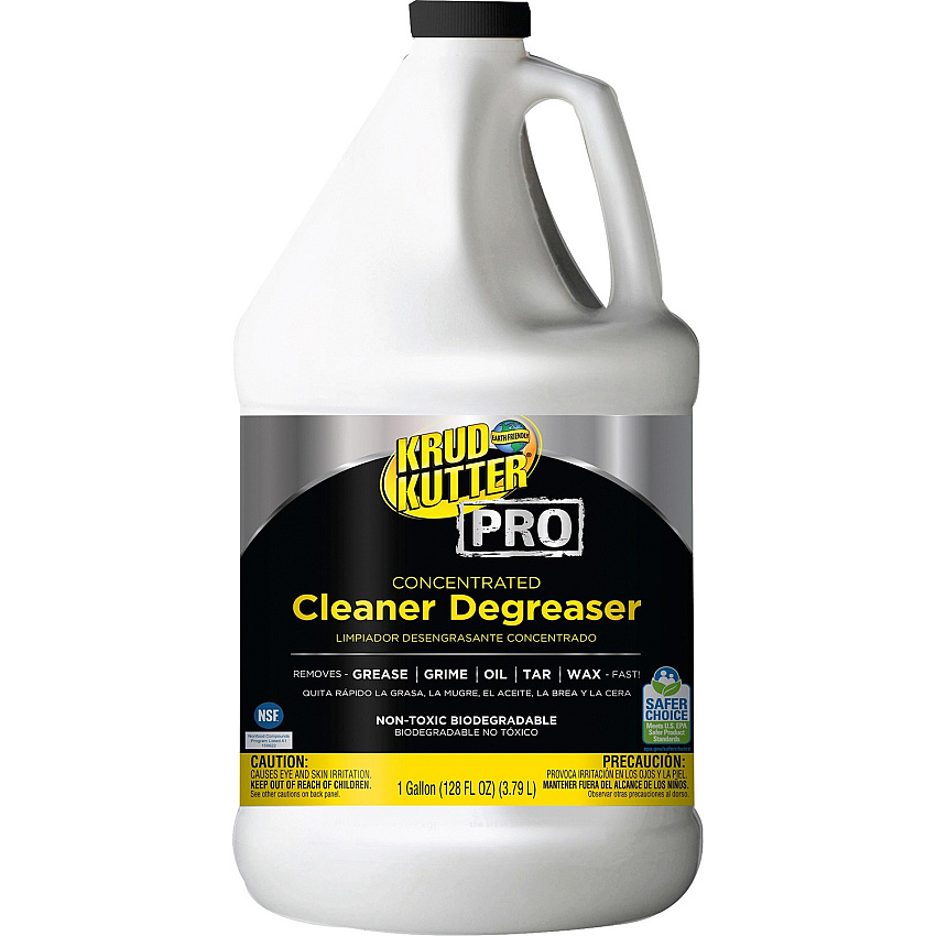 Krud Kutter Pro Cleaner Degreaser Concentrate - 128 oz (8 lb) - Heavy Duty, Chemical-free, Residue-free - Clear - 1 Each (352261)