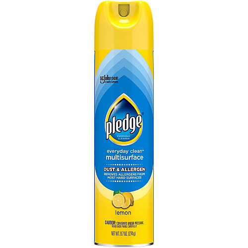 Pledge Everyday Clean Dust & Allergen Multisurface Cleaner Lemon Scent - Blue - 6 / Carton (336281CT)