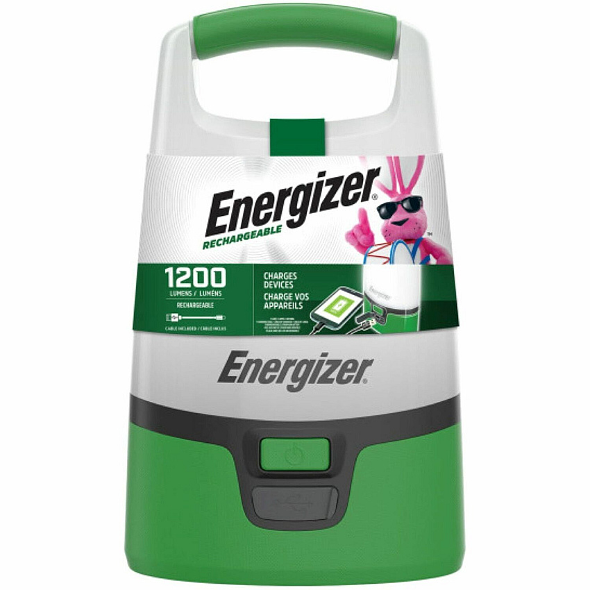 Energizer Vision Recharge LED Lantern LED - 1200 lm Lumen - Lithium Ion (Li-Ion) - Battery Rechargeable - Battery - Green - 1 Each (ENALURL71)