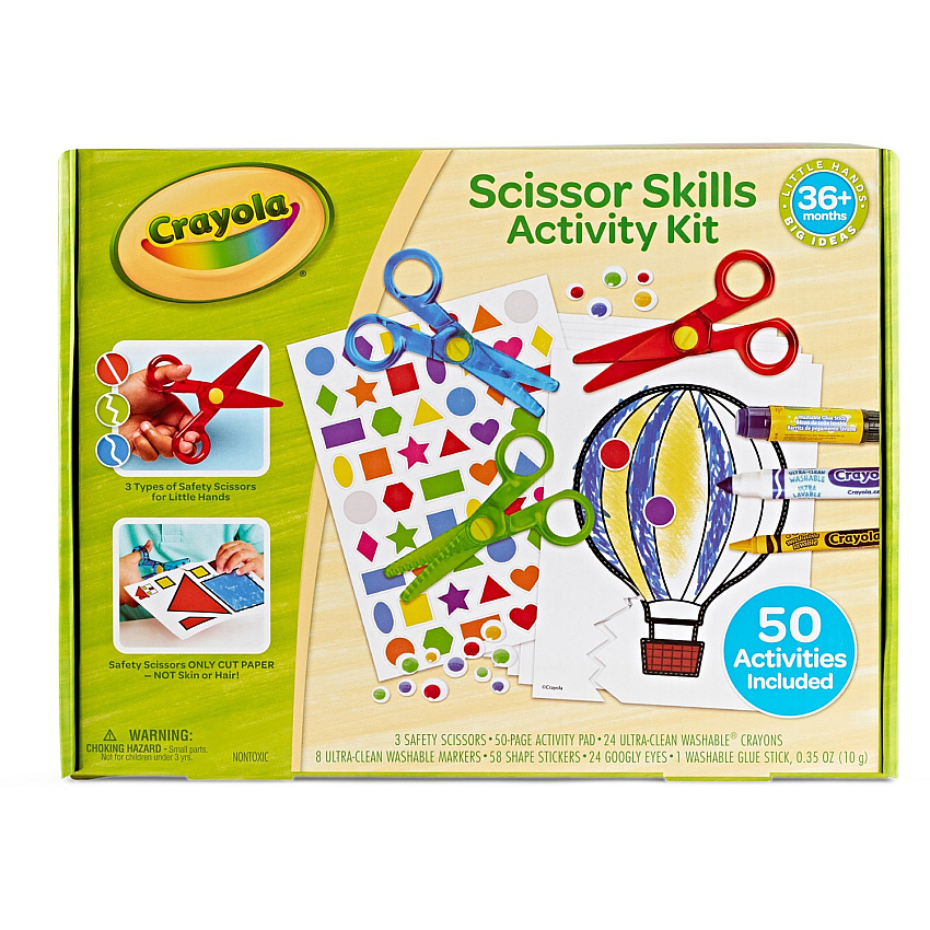 Crayola Young Kids Scissor Skills Activity Kit Recommended For 3 Year - Multi - 1 Kit (811519)