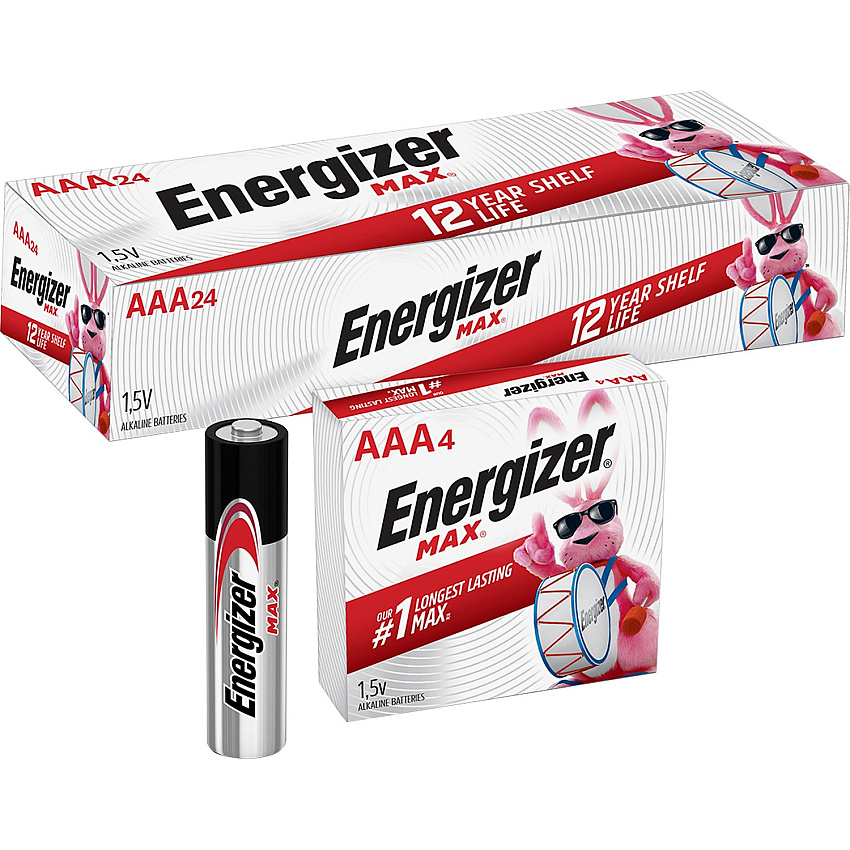 Energizer MAX AAA Batteries For Digital Camera, Multipurpose, Toy - AAA - 4/Pack - 6 / Box (E92BX)
