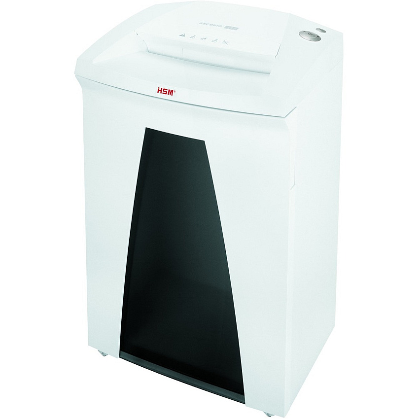 HSM SECURIO B32 - 1/16" x 5/8" Continuous Shredder - Particle Cut - 11 Per Pass - for shredding Credit Card, Paper, Paper Clip, Staples - 0.063" x 0.625" Shred Size - P-5/T-5/E-4/F-2 - 12.20" Throat - 21.70 gal Wastebin Capacity - White (1822113)