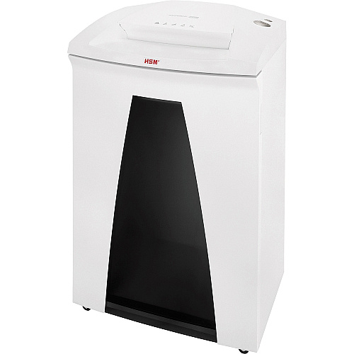 HSM SECURIO B34 - 1/32" x 3/16" + External Autom. Oiler Continuous Shredder - Particle Cut - 5 Per Pass - for shredding Paper - 0.031" x 0.187" Shred Size - P-7/F-3 - 12.20" Throat - 26.40 gal Wastebin Capacity - White - TAA Compliant - 1 Each (1844113O)