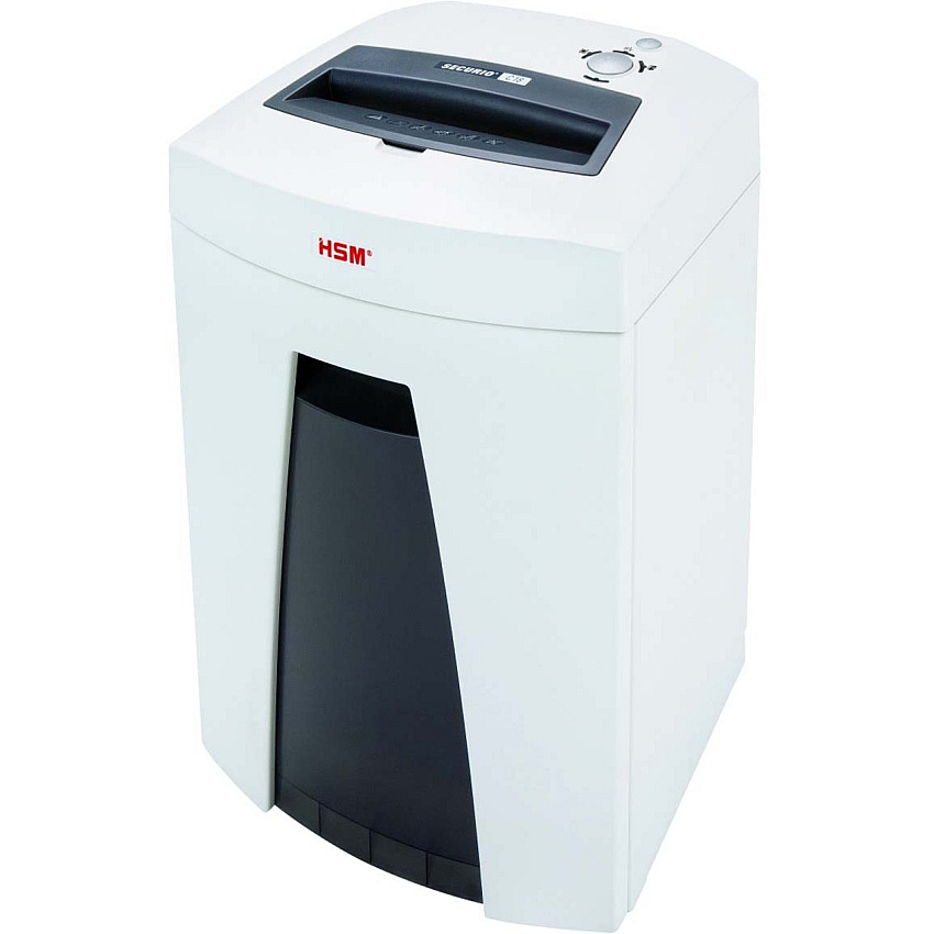 HSM SECURIO C18 - 1/4" Continuous Shredder - Strip Cut - 19 Per Pass - for shredding Staples, Paper, Paper Clip, Credit Card, CD, DVD - 0.250" Shred Size - P-2/O-2/T-2/E-2 - 9.06" Throat - 6.60 gal Wastebin Capacity - White, Black - TAA Complian (1911123)