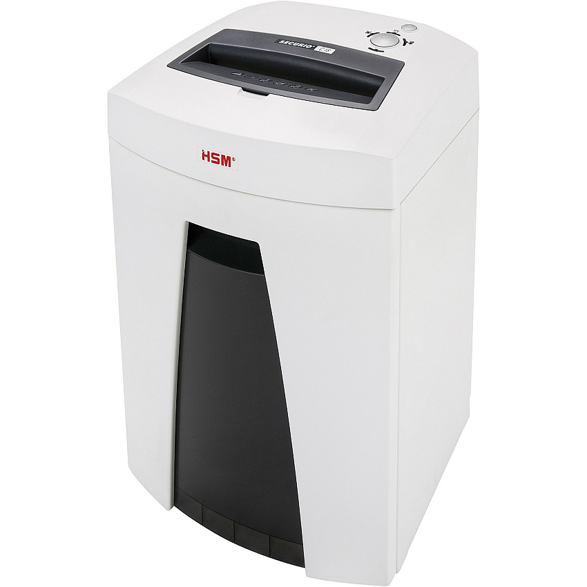 HSM SECURIO C18 - 1/16" x 5/8" Particle Cut - 7 Per Pass - for shredding Staples, Paper, Paper Clip, Credit Card - 0.063" x 0.625" Shred Size - P-5/T-5/E-4/F-2 - 9.06" Throat - 6.60 gal Wastebin Capacity - White - 1 Each (1912123)