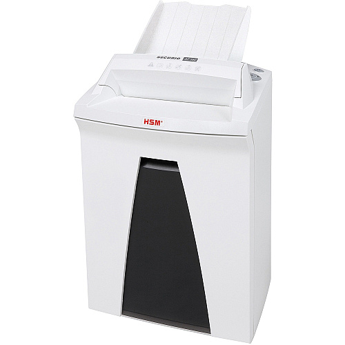 HSM SECURIO AF150 - 1/16" x 5/8" Continuous Shredder - Particle Cut - 7 Per Pass - for shredding Staples, Paper, Paper Clip, Credit Card - 0.187" x 1.250" Shred Size - P-5/T-5/E-4/F-2 - 9.45" Throat - 9.20 gal Wastebin Capacity - White - 1 Each (2082113)