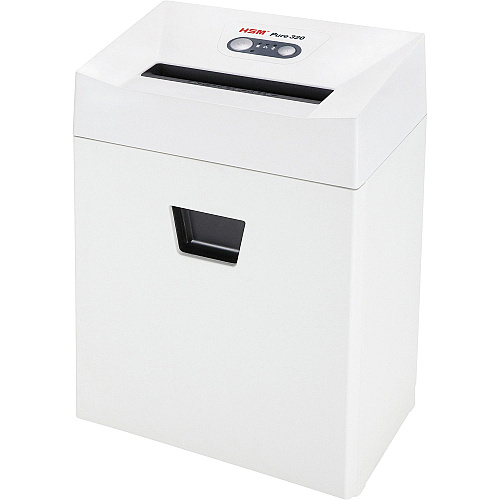 HSM Pure 320 Shredder Strip Cut - 17 Per Pass - for shredding Staples, Paper, Paper Clip - White - 1 Each (2331113)