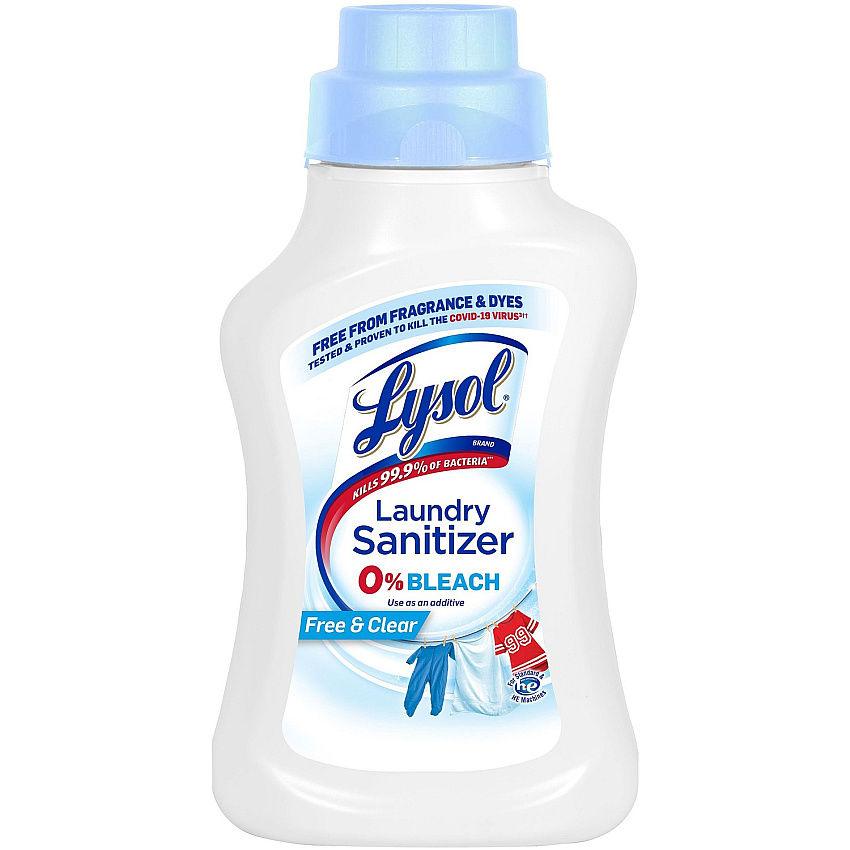 Lysol&reg; Liquid Laundry Sanitizer, Linen Scent, 41 oz. Bottle 41 fl oz (1.3 quart) - Linen Scent - Fragrance-free, Dye-free, Chlorine-free - Multi - 1 Each (99621)