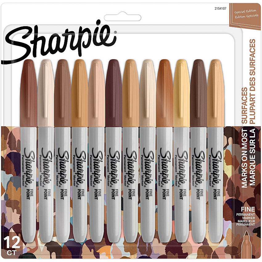 Sanford Fine Point Permanent Marker Fine Marker Point - Assorted Ink - 12 / Pack (2154107)