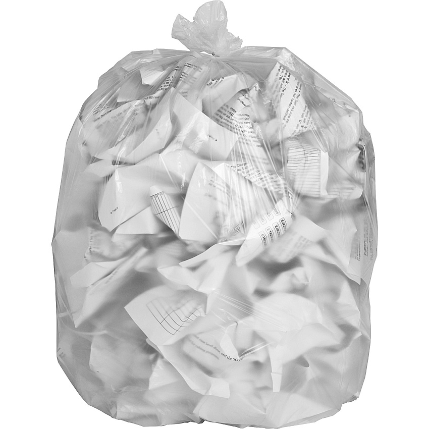 Everyday Genuine Joe High-Density Can Liners 45 gal Capacity - 46" Length x 40" Width x 0.47 mil (12 Micron) Thickness - High Density - Clear - Resin - Office Waste, Receptacle - 250 / Carton (HD404816)