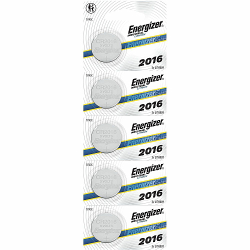 Energizer Industrial 2016 Lithium Batteries, 2016 Energizer Industrial Lithium Batteries, 5 Pack For Digital Thermometer, Glucose Monitor, Laser Pointer, Construction, Facility Maintenance, Medical Center, Office, Classroom, Electronics - Coin  (ECRN2016)
