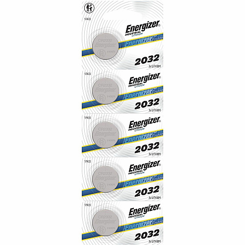 Energizer Industrial 2032 Lithium Batteries, 2032 Energizer Industrial Lithium Batteries, 5 Pack For Digital Thermometer, Multimeter, Construction, Facility Maintenance, Medical Center, Office, Classroom, Electronics, Digital Scale - Coin Cell  (ECRN2032)
