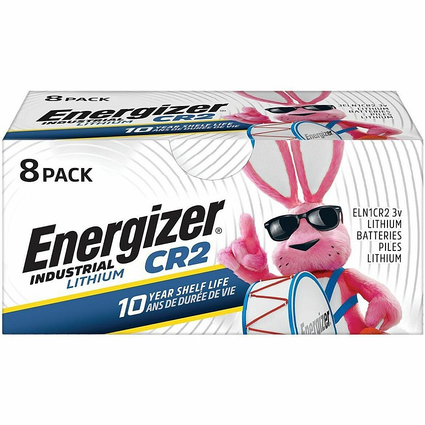Energizer Industrial CR2 Lithium Batteries, CR2 Energizer Industrial Lithium Batteries, 8 Pack For Laser Pointer, Motion Sensor, Dispenser, Construction, Facility Maintenance, Medical Center, Office, Classroom, Electronics - CR2 - 8 / Pack (ELN1CR28)