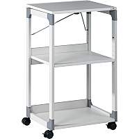 DURABLE System Overhead/Beamer Trolley 3 x Shelf(ves) - 34.72" Height x 20" Width x 17.01" Depth - Metal, Plastic, Fiberglass, Resin, Steel - Gray (370110)