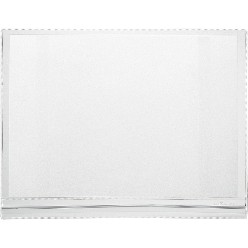 DURABLE Water-Resistant Magnetic Document Pockets 9.72" Holding Width x 12.80" Holding Height - Water Resistant, Adhesive Backing, Magnetic Strip, Residue-free, UV Resistant, Heat Resistant, Anti-glare, Anti-reflective - Plastic - Transparent - 5 (501819)