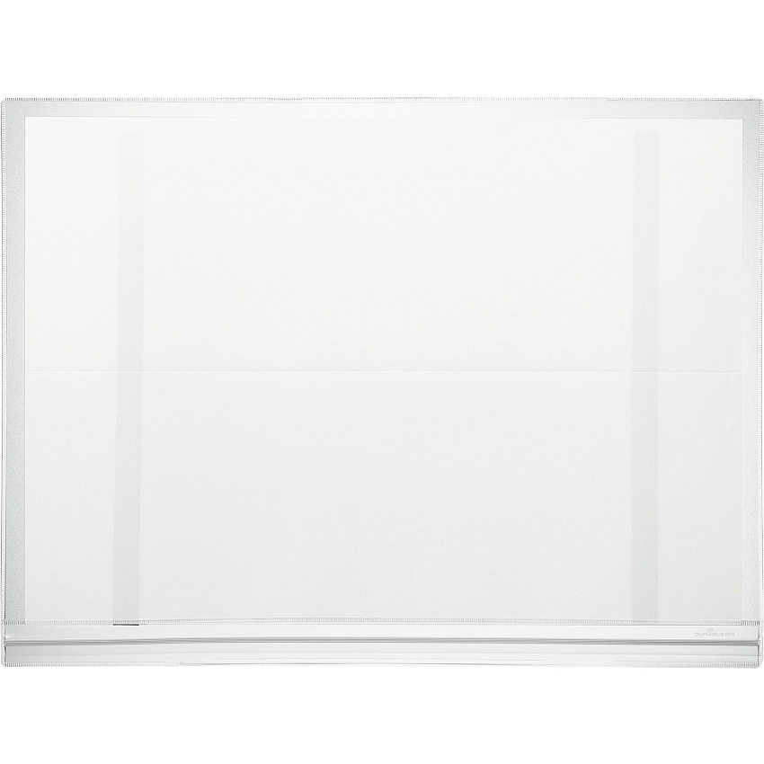 DURABLE Water-Resistant Magnetic Document Pockets 13.19" Holding Width x 17.52" Holding Height - Water Resistant, Adhesive Backing, Magnetic Strip, Residue-free, UV Resistant, Heat Resistant, Anti-glare, Anti-reflective - Plastic - Transparent -  (501919)
