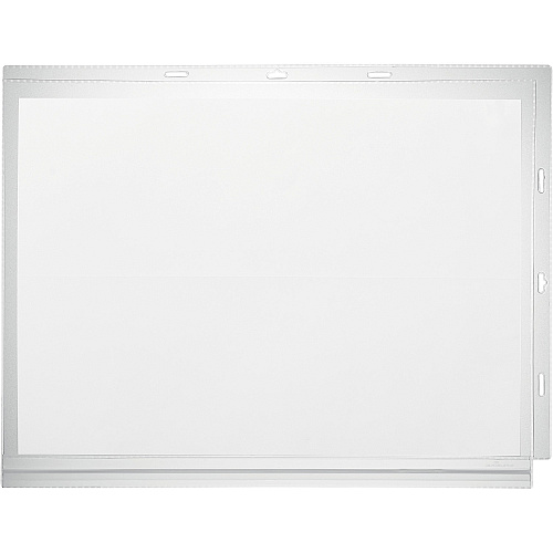 DURABLE Water-Resistant Document Pockets with Ties 13.78" Holding Width x 18.11" Holding Height - Water Resistant, Residue-free, UV Resistant, Heat Resistant, Anti-glare, Anti-reflective, Reusable - Plastic - Transparent - 5 / Pack (502819)