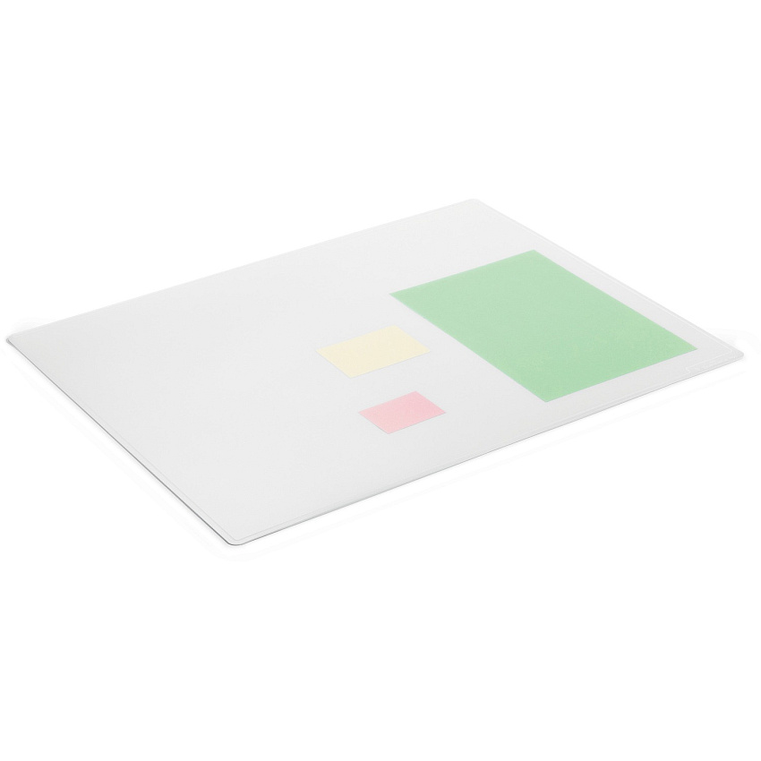 DURABLE Contoured Edge Desk Mat Office - 19.69" Length x 25.59" Width - Rectangular - Polypropylene - Transparent - 1 Each (712319)