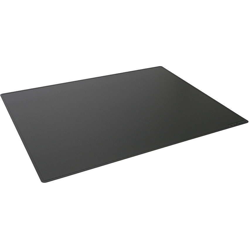DURABLE Contoured Edge Desk Mat Office - 19.69" Length x 25.59" Width - Rectangular - Polypropylene, Plastic - Black - 1 Each (713301)