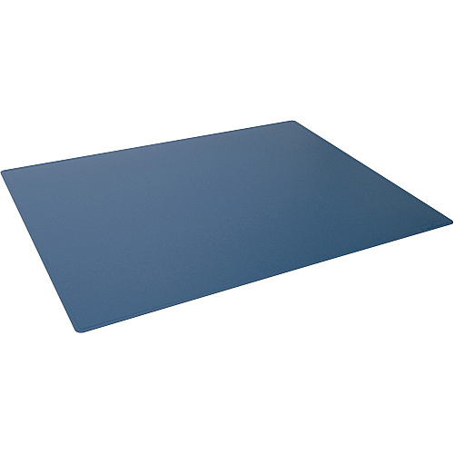 DURABLE Contoured Edge Desk Mat Office - 19.69" Length x 25.59" Width - Rectangular - Polypropylene, Plastic - Dark Blue - 1 Each (713307)