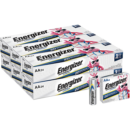 Energizer Industrial AA Lithium Battery 4-Pack For Construction, Facility Maintenance, Medical Center, Office, Classroom - AA - 4/Pack - 36 / Carton (LN91CT)