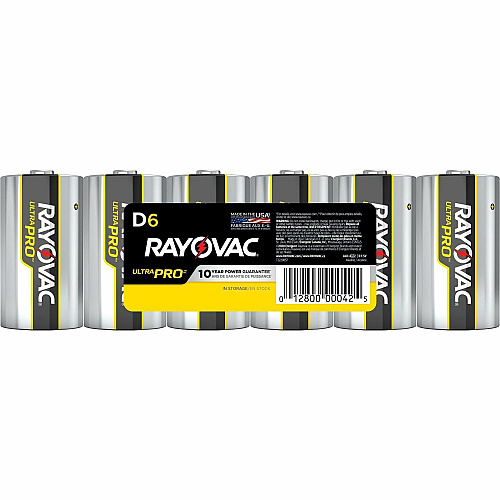 Rayovac Ultra Pro Alkaline D Batteries, 6 Pack For Flashlight, Wireless Enabled Device - D - 6 / Pack (ALD6)