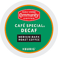 Community Coffee Community® Coffee K-Cup Café Special Decaf Blend Coffee Compatible with Keurig Brewer - Medium/Dark - 24 / Box (64080)