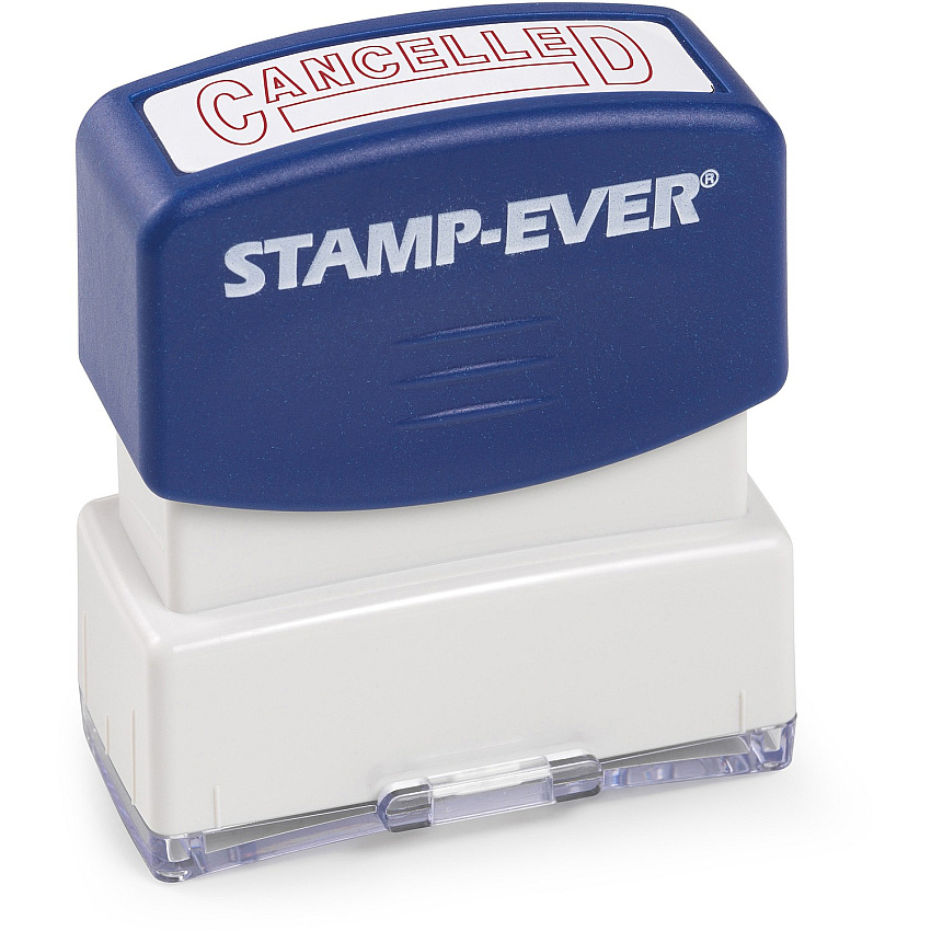 Trodat Pre-inked CANCELED Message Stamp Message Stamp - CANCELLED - 0.56" Impression Width x 1.69" Impression Length - 50000 Impression(s) - Red - 1 Each - TAA Compliant (5942)