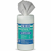 SCRUBS Medaphene Plus Disinfecting Wipes Citrus Scent - 9" Length x 6" WidthDisinfectant, Deodorize, Textured, Absorbent, Pre-moistened, Easy to Use, Strong, Water Soluble, Anti-bacterial, Bleach-free - Colorless - 73/Tub - 6 / Carton (96365)