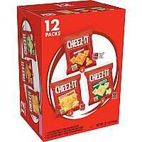 Cheez-It Variety Pack Individually Wrapped - Original, White Cheddar, Cheddar Jack Cheese - 12.10 oz - 12 / Box (94027)