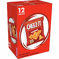 Cheez-It Original Baked Snack Crackers Low Fat, Trans Fat Free - Original - 12 oz - 12 / Box (93996)