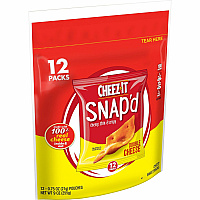 Cheez-It Snap'd Double Cheese Crackers Cheese - 0.75 oz - 12 / Box (11924)