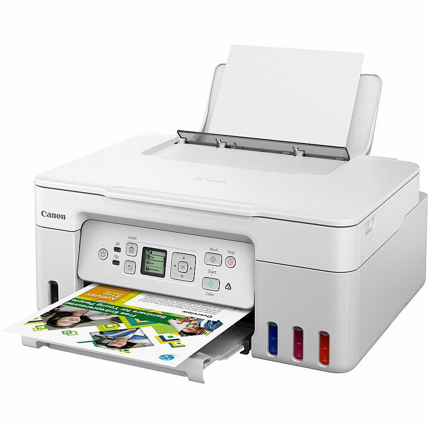 Canon PIXMA G3270 Wireless Inkjet Multifunction Printer - Color - White Copier/Printer/Scanner - 4800 x 1200 dpi Print - Up to 3000 Pages Monthly - Color Flatbed Scanner - 600 x 1200 dpi Optical Scan - Wireless LAN - Apple AirPrint, Mopria, Can (5805C022)