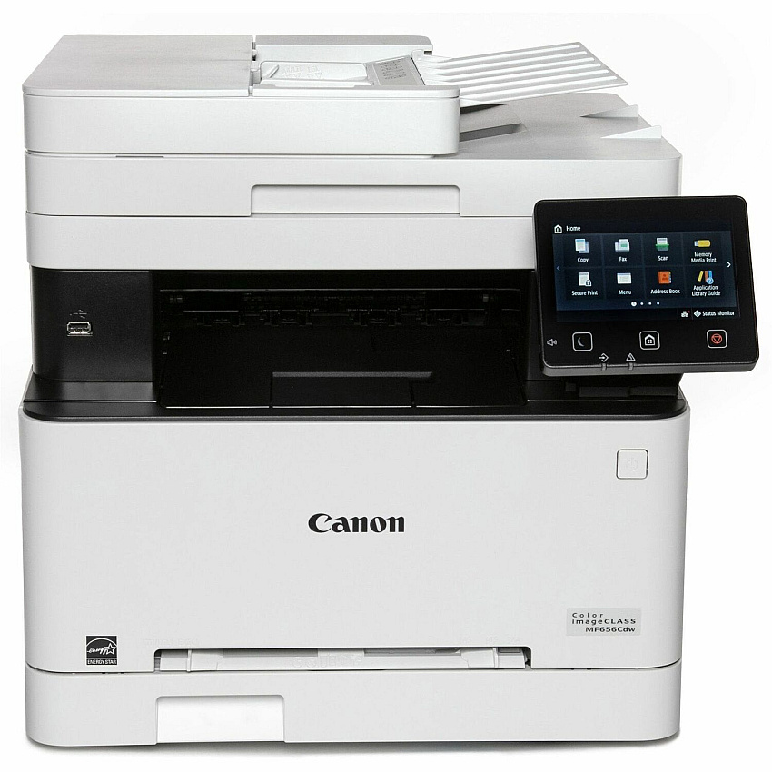 Canon imageCLASS MF656Cdw Wireless Laser Multifunction Printer - Color - White Copier/Fax/Printer/Scanner - 22 ppm Mono/22 ppm Color Print - 1200 x 1200 dpi Print - Automatic Duplex Print - Color Flatbed Scanner - 600 x 600 dpi Optical Scan - G (5158C002)