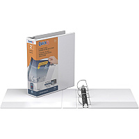 QuickFit D-Ring View Binders 2" Binder Capacity - Letter - 8 1/2" x 11" Sheet Size - 475 Sheet Capacity - Fastener(s): D-Ring - Pocket(s): 2, Internal - Vinyl - White - Recycled - Print-transfer Resistant, PVC-free, Exposed Rivet - 1 Each (870300)