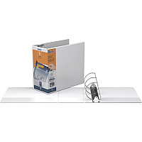 QuickFit D-Ring View Binders 5" Binder Capacity - Letter - 8 1/2" x 11" Sheet Size - 1000 Sheet Capacity - Fastener(s): D-Ring - Pocket(s): 2, Internal - Vinyl - White - Recycled - Print-transfer Resistant, PVC-free, Locking Ring, Exposed Rivet - (870700)