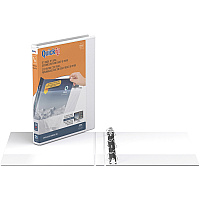 QuickFit D-Ring View Binders 5/8" Binder Capacity - Letter - 8 1/2" x 11" Sheet Size - 150 Sheet Capacity - Fastener(s): D-Ring - Pocket(s): 2, Internal - Vinyl - White - Recycled - Print-transfer Resistant, PVC-free, Exposed Rivet - 1 Each (87A000)