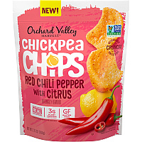 Orchard Valley Harvest Red Chili Pepper with Citrus Chickpea Chips Gluten-free, Individually Wrapped - Spicy - 1 Serving Bag - 3.75 oz - 6 / Carton (V14026)