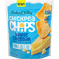 Orchard Valley Harvest White Cheddar Chickpea Chips Gluten-free, Individually Wrapped - White Cheddar - 1 Serving Bag - 3.50 oz - 6 / Carton (V14028)