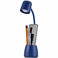 Bostitch Desk Lamp with Storage Cup, Navy LED Bulb - Adjustable, Touch Sensitive Control Panel, Dimmable, Color Temperature Setting, Flicker-free, Adjustable Head, Adjustable Brightness, Glare-free Light, Eco-friendly - Desk Mountable, Table  (LED2105NVY)