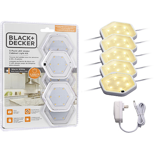 Black & Decker LED Puck Light Kit White - 1 Each (LEDUCPUCK5WK)