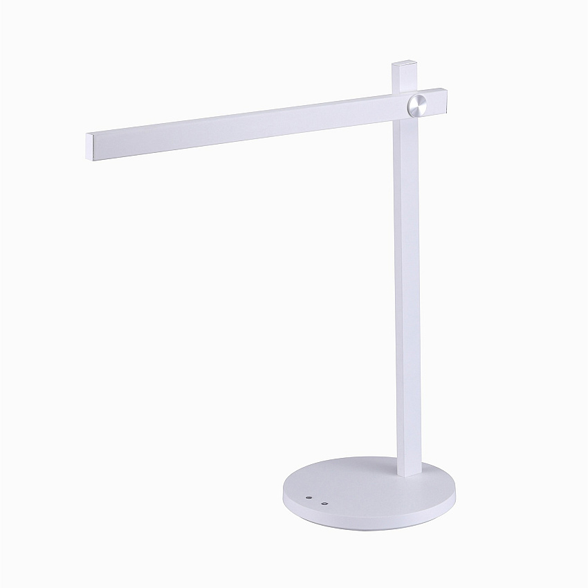 Bostitch Dimmable Bar Desk Lamp 5.50 W LED Bulb - Matte - Dimmable, Adjustable Brightness, Color Temperature Setting, Flicker-free, Adjustable Head, Glare-free Light - Metal - Desk Mountable - White - for Desk, Relaxing, Reading, Room - 1 Ea (VLED1813BOS)