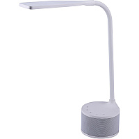 Bostitch LED Bluetooth USB Speaker Lamp 5.50 W LED Bulb - Bluetooth, USB Charging, Color Temperature Setting, Flicker-free, Glare-free Light, Gooseneck, Touch Sensitive Control Panel, Flexible - Desk Mountable - White - for Phone, Relaxing, (VLED1817WBOS)