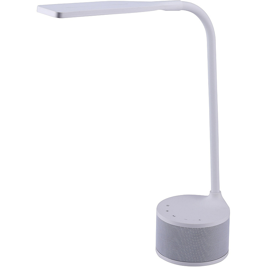 Bostitch LED Bluetooth USB Speaker Lamp 5.50 W LED Bulb - Bluetooth, USB Charging, Color Temperature Setting, Flicker-free, Glare-free Light, Gooseneck, Touch Sensitive Control Panel, Flexible - Desk Mountable - White - for Phone, Relaxing, (VLED1817WBOS)