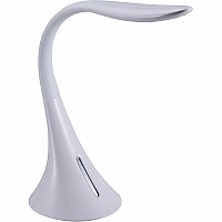 Bostitch Modern Desk Lamp 8 W LED Bulb - USB Charging, Dimmable, Color Temperature Setting, Adjustable Brightness, Flicker-free, Glare-free Light, Flexible, Touch Sensitive Control Panel - Desk Mountable - White - for Desk, Relaxing, Readin (VLED1821WBOS)