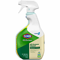 CloroxPro&trade; EcoClean All-Purpose Cleaner Spray 32 fl oz (1 quart) - Bio-based, Paraben-free, Dye-free, Phthalate-free, Chemical-free, Fume-free, Residue-free - Green, White - 1 Each (60276)