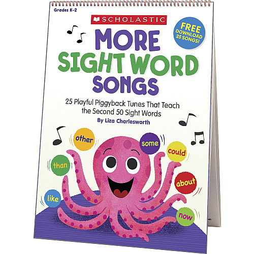 Scholastic K-2 More Sight Words Flip Chart/CD Theme/Subject: Fun - Skill Learning: Songs, Sight Words - 1 Each (1338317105)