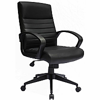 Boss Ribbed Back Task Chair Black Seat Color - Vinyl Seat Material - Black Back Color - Vinyl Back Material - Black Frame Color - 5-star Base - Armrest - 1 Each (B426BK)
