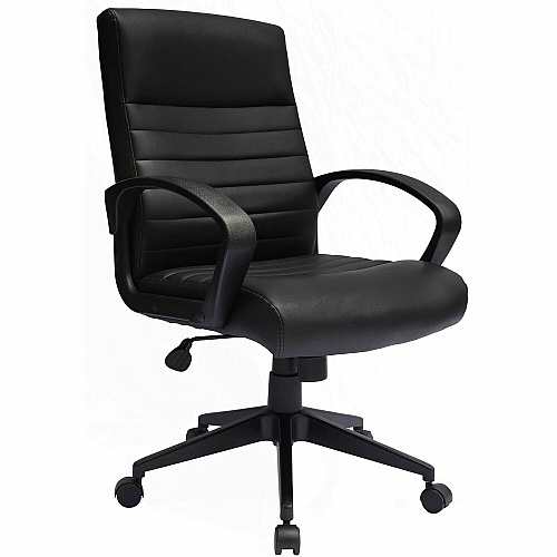 Boss Ribbed Back Task Chair Black Seat Color - Vinyl Seat Material - Black Back Color - Vinyl Back Material - Black Frame Color - 5-star Base - Armrest - 1 Each (B426BK)